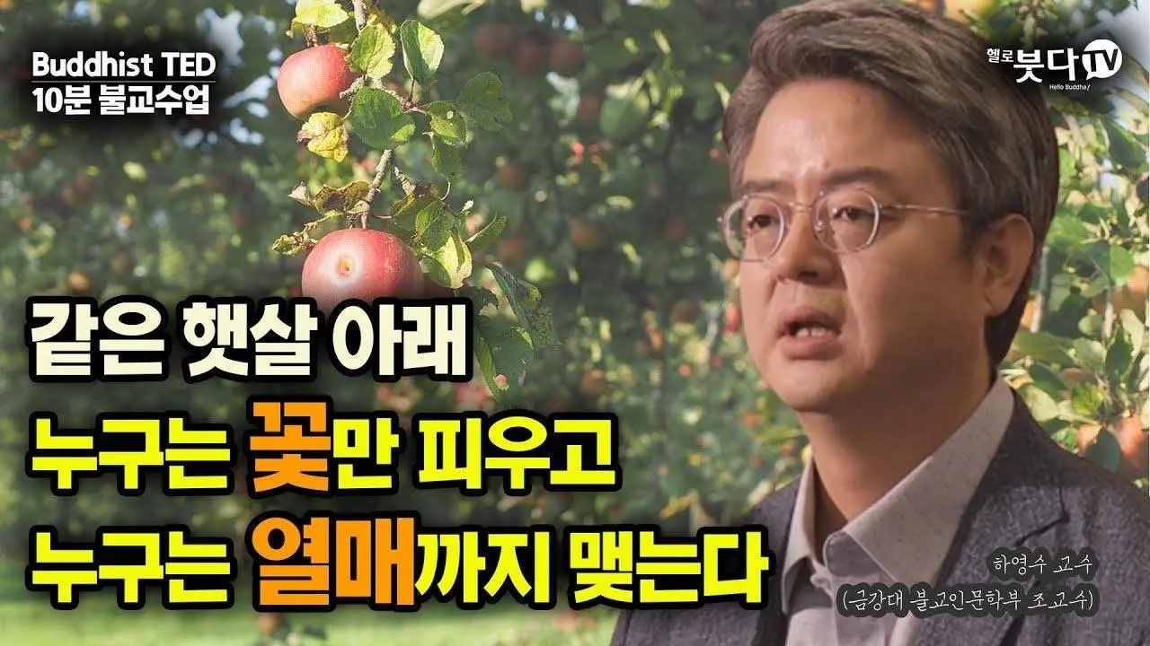 같은 햇살 아래 누구는 꽃만 피우고 누구는 열매까지 맺는다 | 10분 불교수업 15회 하영수 교수 | 불교 깨달음 삼승 수행 윤회 지혜