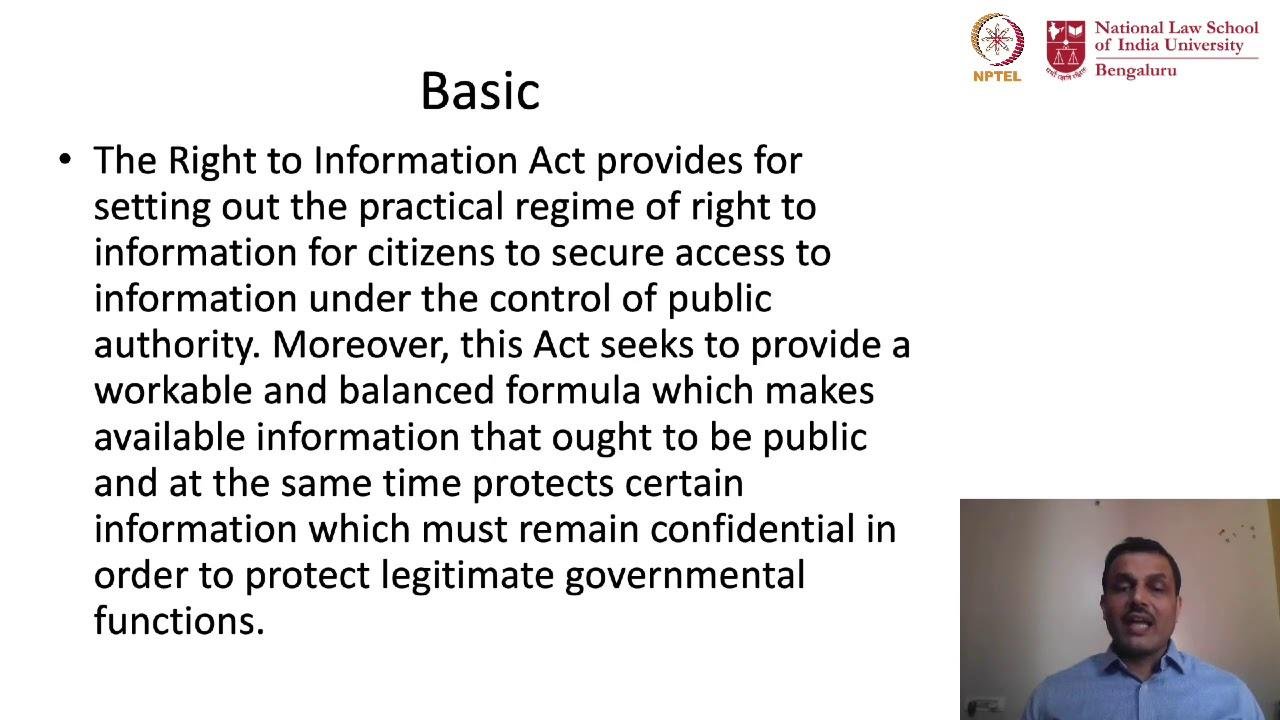 mod04lec19 - Salient Features of the RTI Act -I