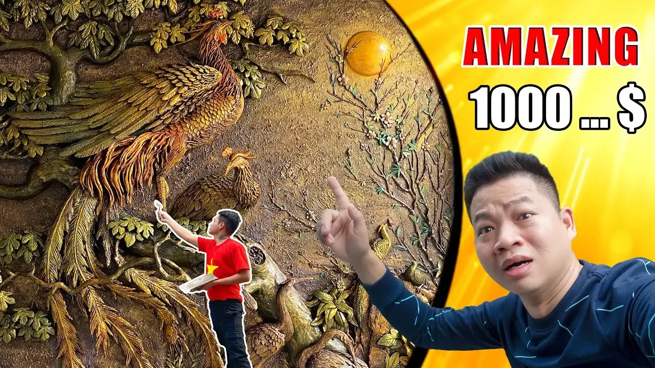 Spend 1000$ to sculpt phoenix with sand cement