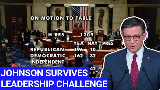 House Vote to Keep Johnson's Speakership Over Ouster Effort