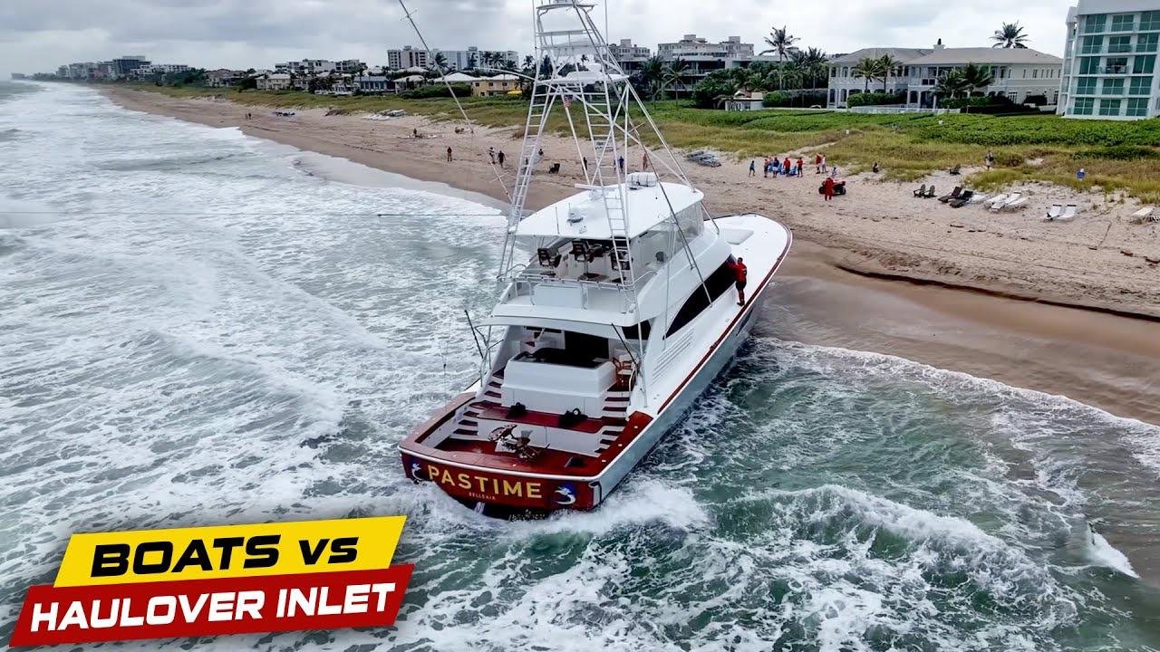 MILLION DOLLAR NIGHTMARE AS 92FT VIKING ENDS UP ON THE BEACH ! | Boats vs Haulover Inlet