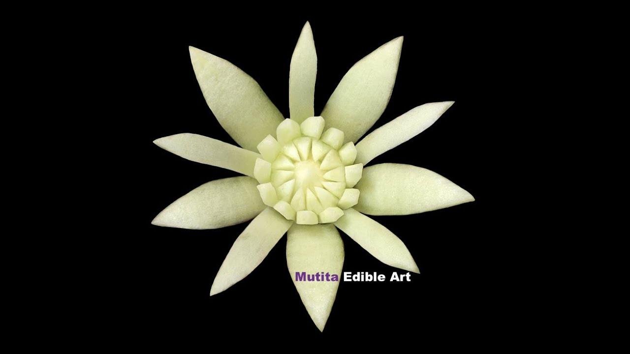Eggplant Simple Design Flower | Beginners Lesson 288 | Mutita Art Of Fruit & Vegetable Carving Video