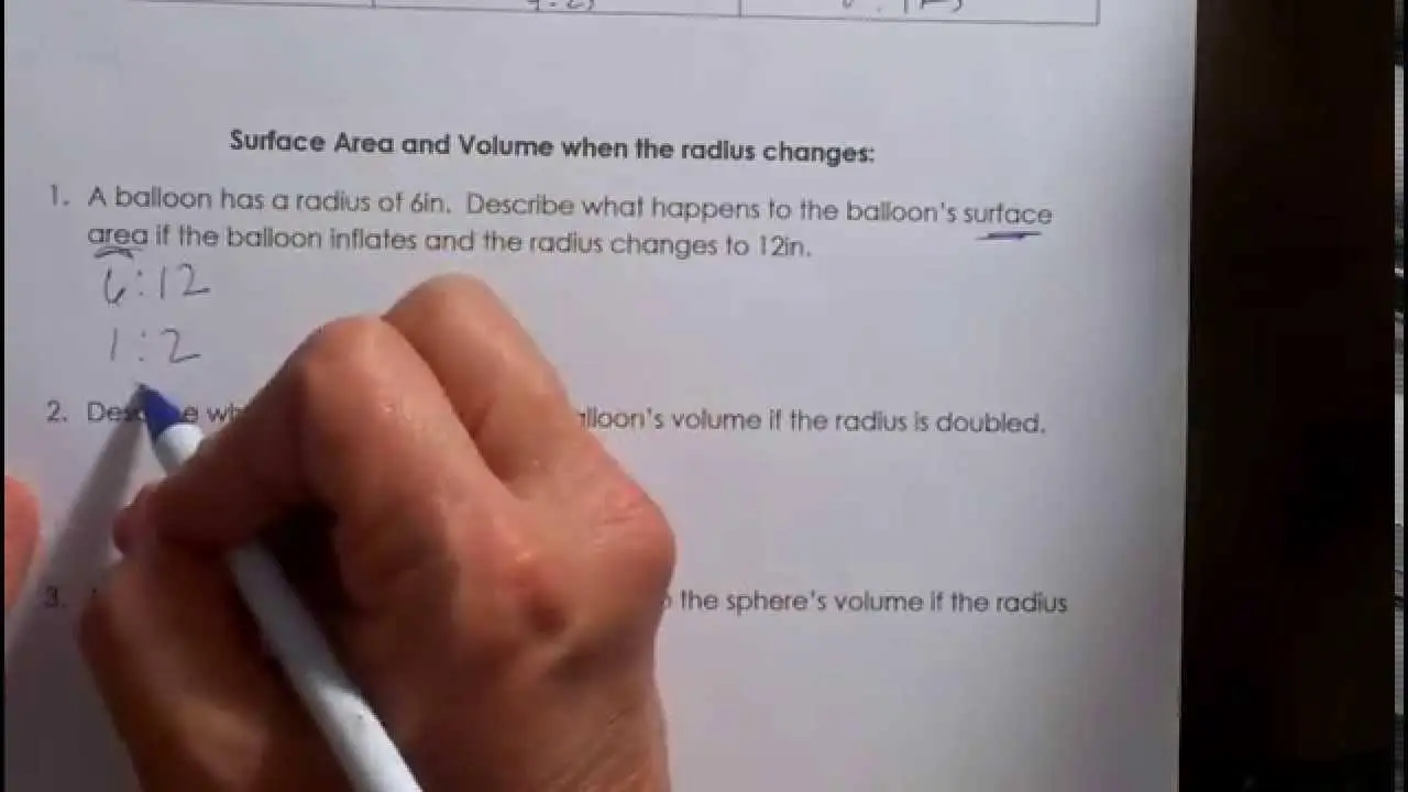 Change of linear dimensions impact on surface area and volume