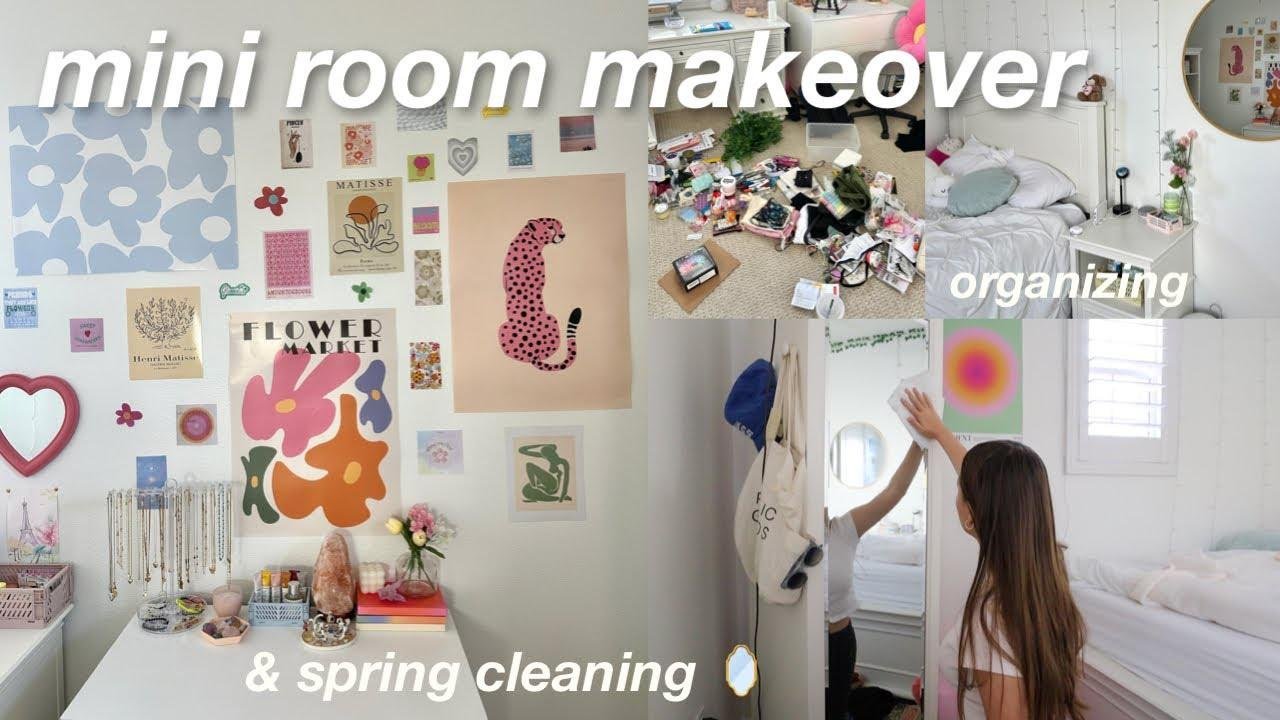 mini room makeover + spring cleaning 🪴🪞 (and room tour!!)