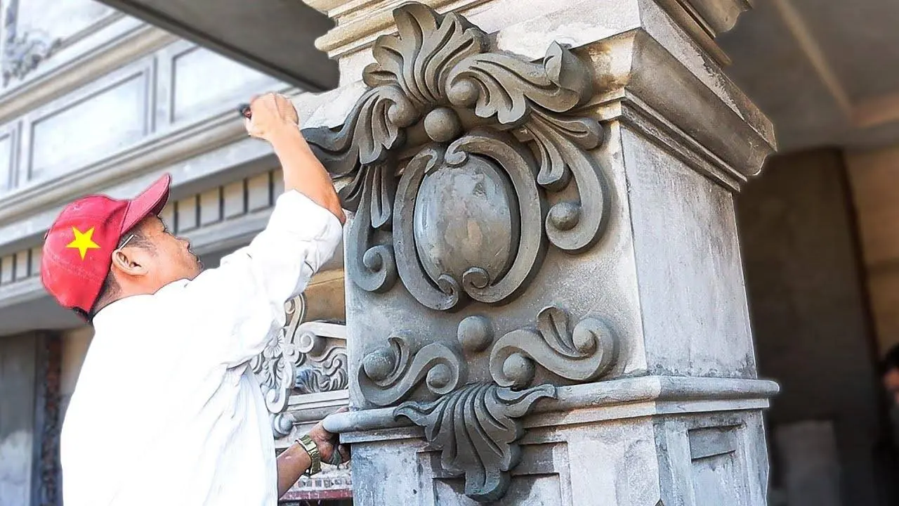 How to floating sculpture of the column face for beginners