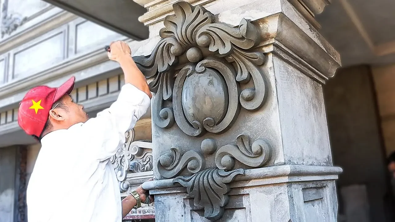 How to floating sculpture of the column face for beginners