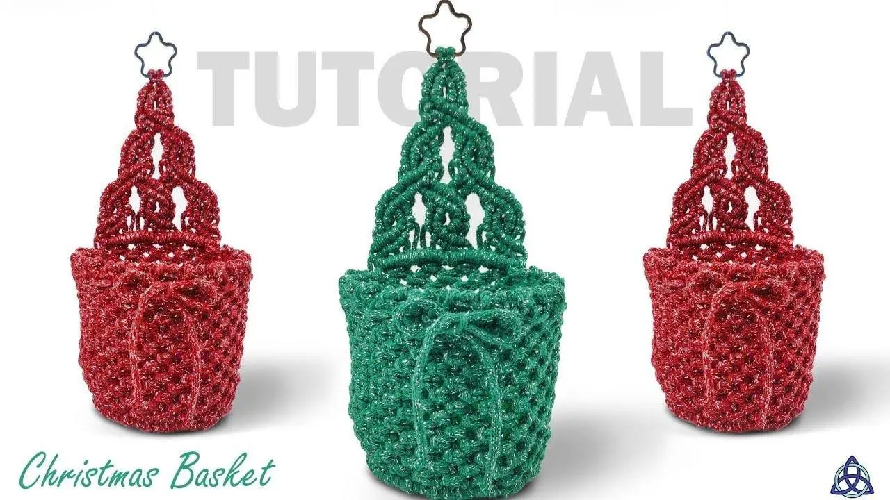 DIY Macrame Christmas Tree BASKET
