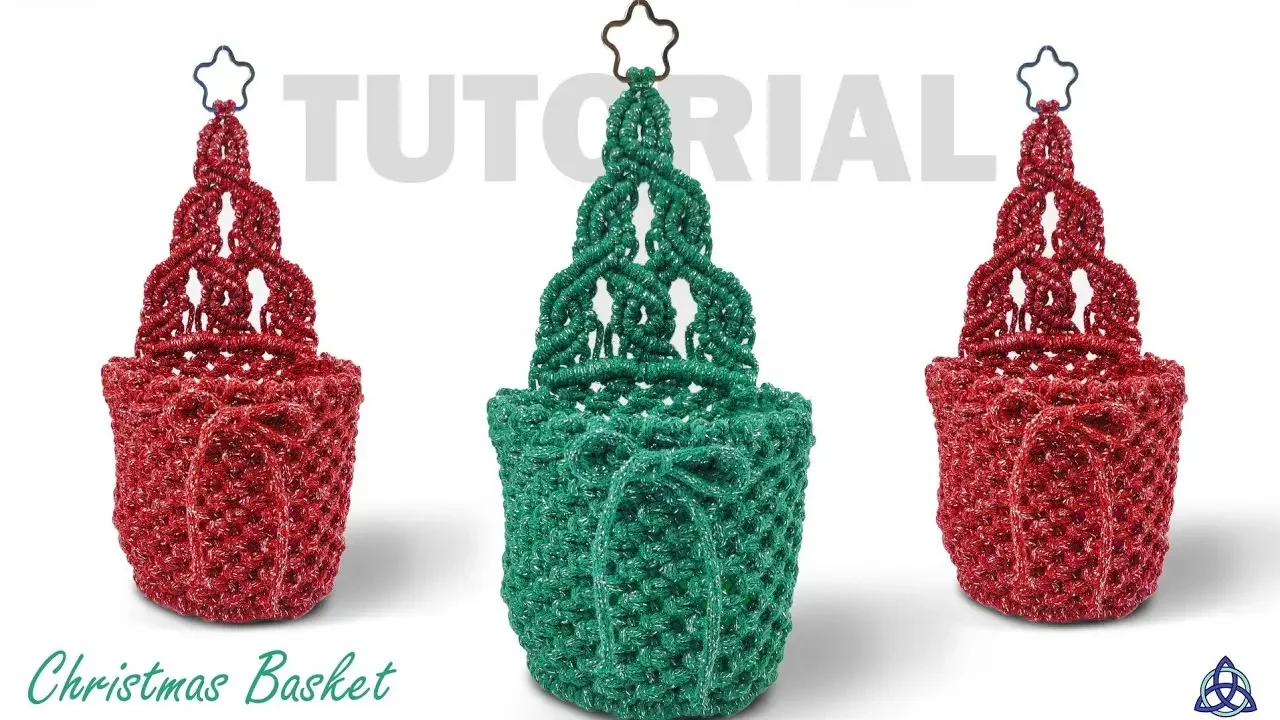 DIY Macrame Christmas Tree BASKET