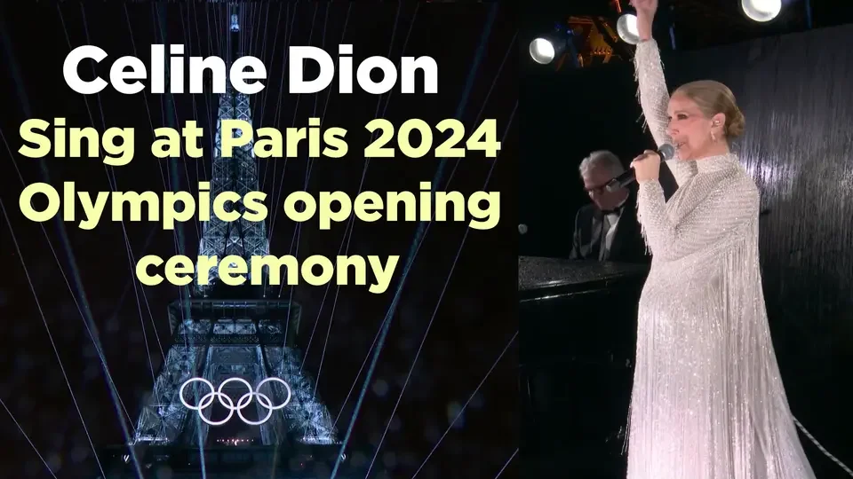 Celine Dion performs at Paris 2024 Olympics opening ceremony
