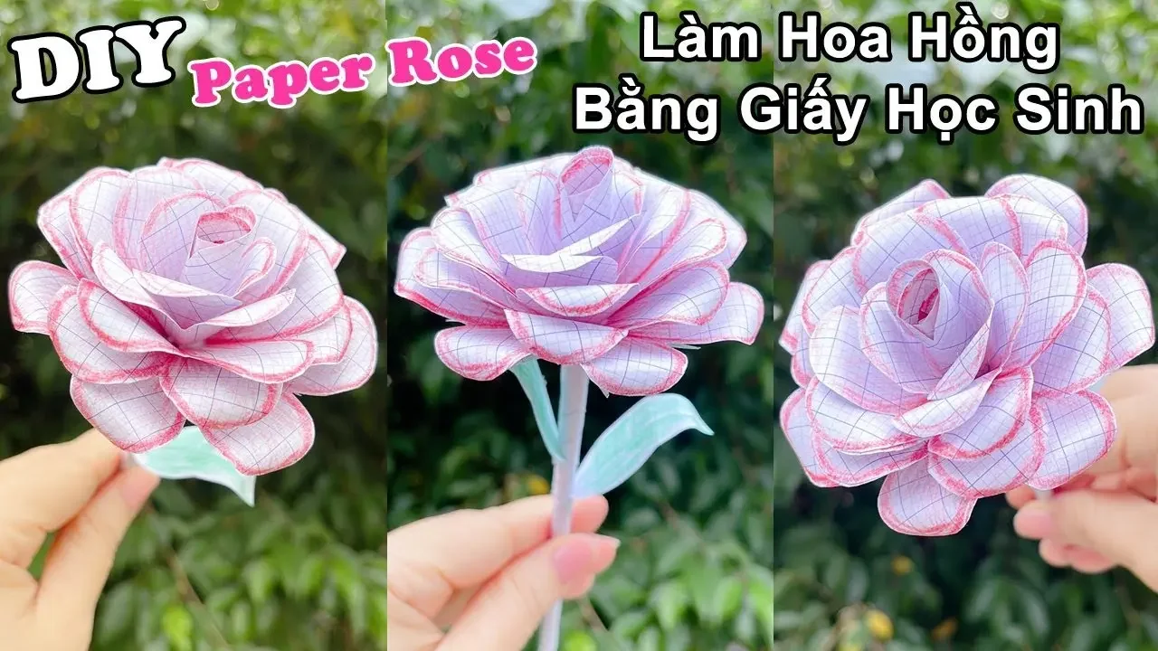 🌹💐Cách làm Hoa Hồng bằng Giấy Học Sinh tặng Thầy Cô giáo nhân ngày 20-11 | Liam Channel
