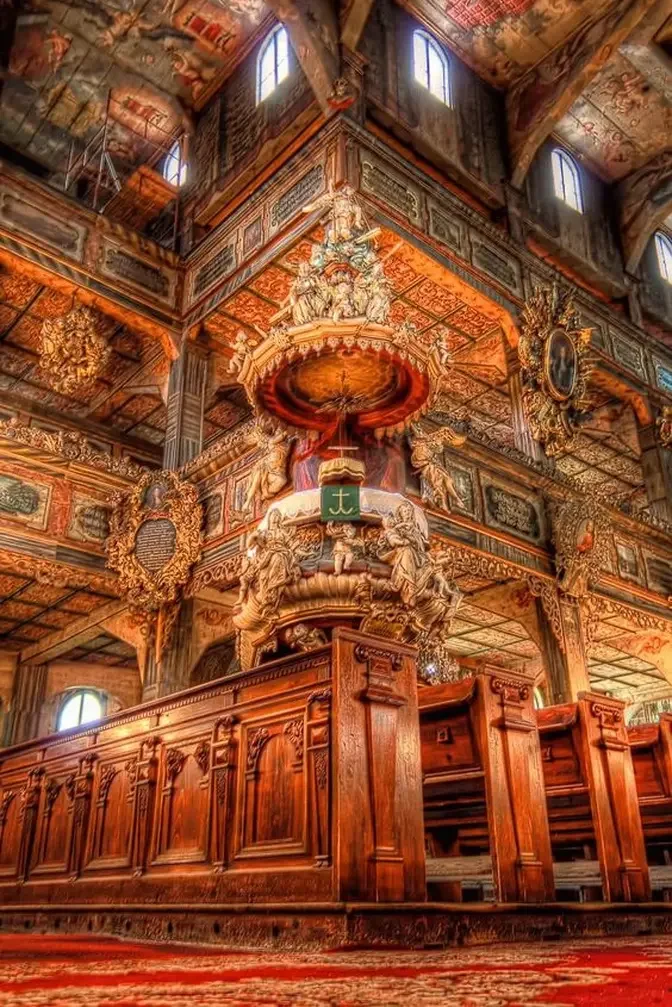 Built in one year completely from wood, the Church of Peace is a result of the fight between Catholicism and evangelists in the 17th century