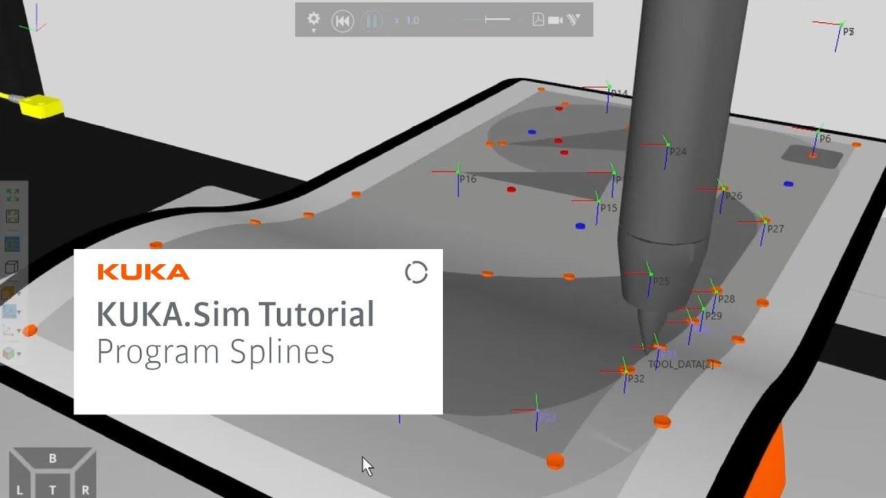 KUKA.Sim Tutorial - Program spline and use blending - Education cell (Part 5)