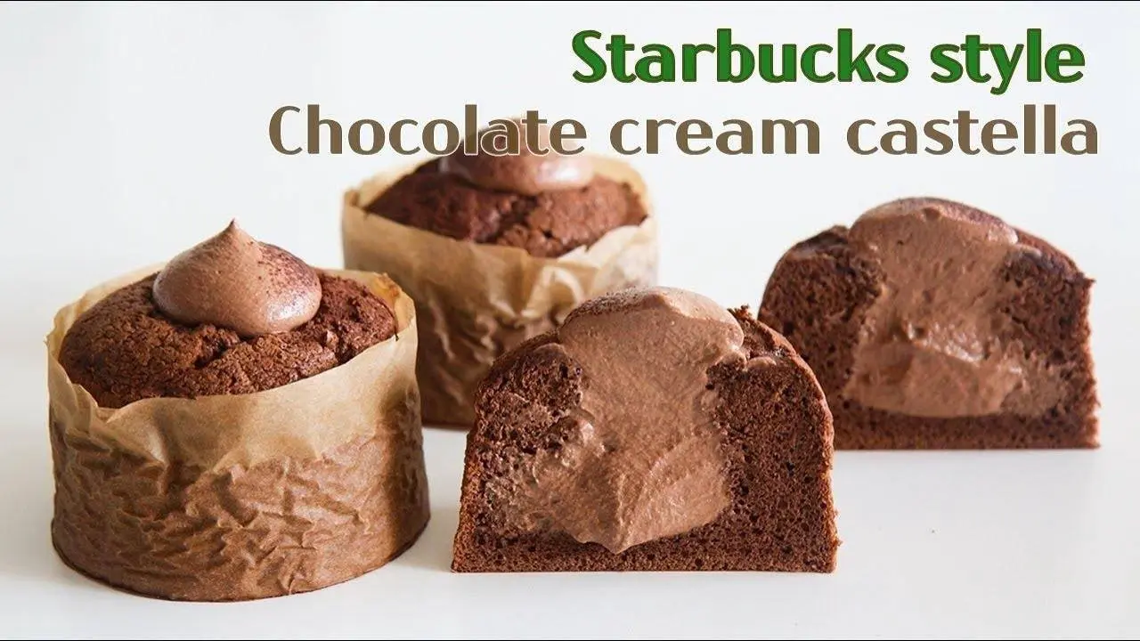 Sub) 스타벅스 스타일 보들보들 초코 생크림 카스테라 만들기 : Chocolate cream castella │Brechel