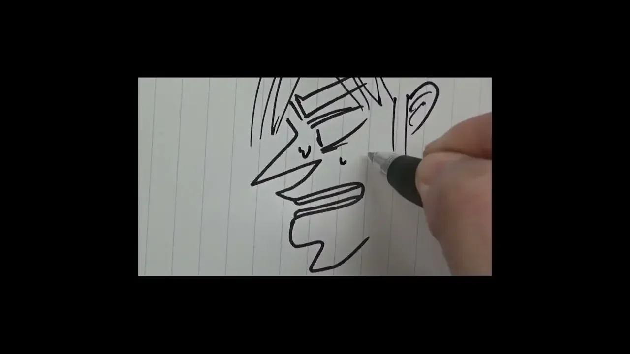 途中からタッチが変わる女子の落書きをご覧ください