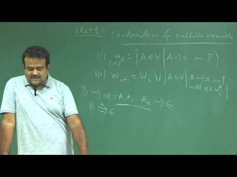 Lecture 45: Elimination of Null and Unit productions