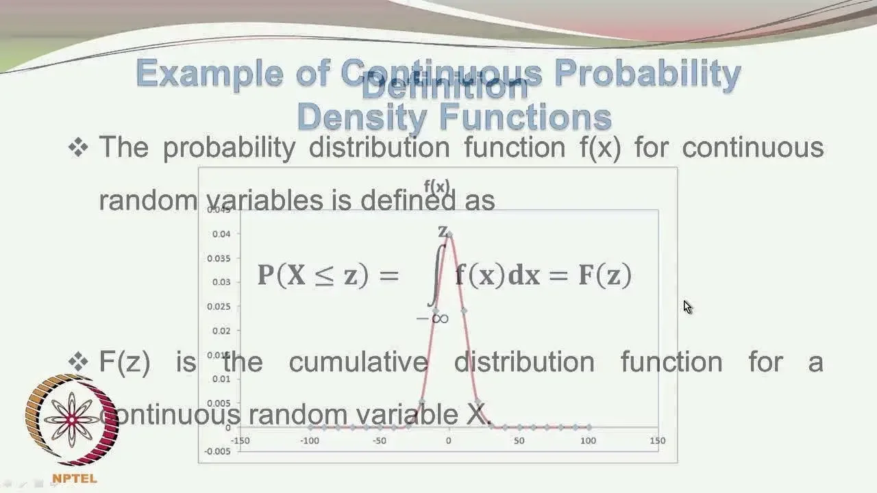 Mod-01 Lec-05 Continuous probability distributions