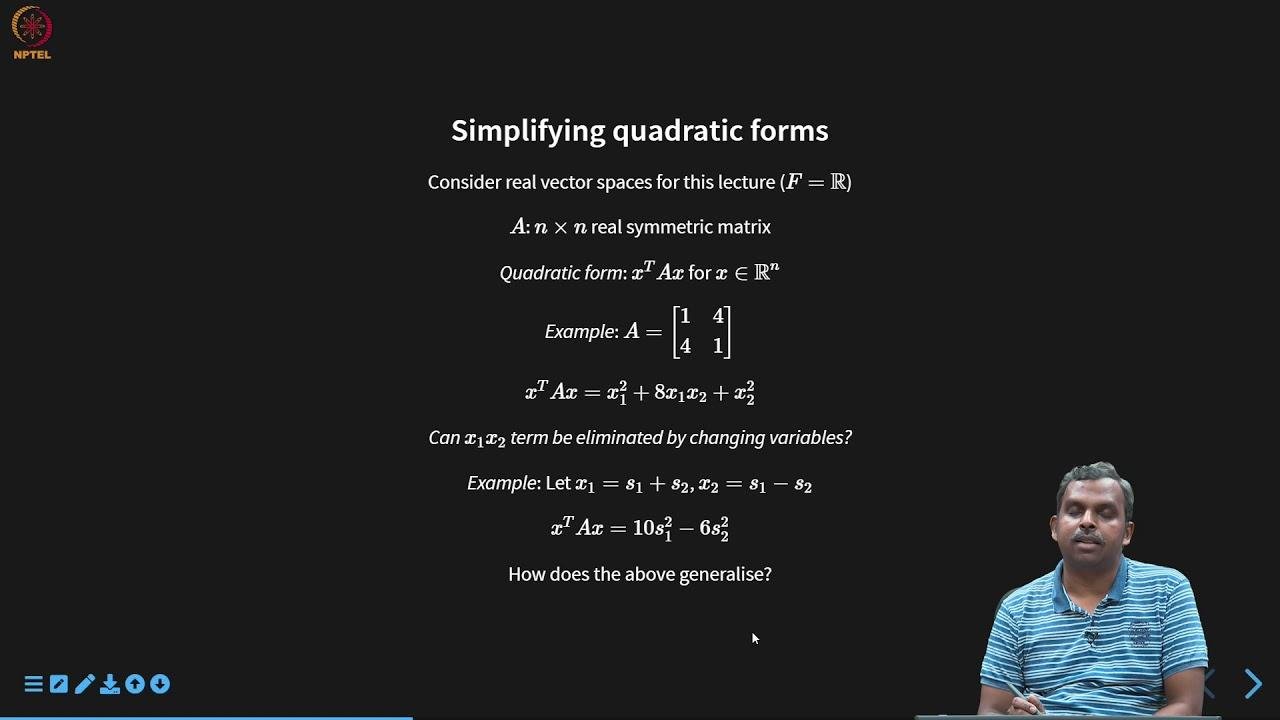 Quadratic Forms, Matrix Norms and Optimization