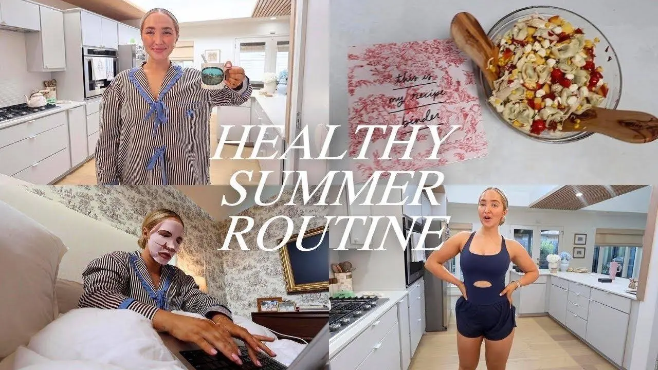 HEALTHY SUMMER DAY IN MY LIFE: running routine, healthy grocery store haul, meal prep & routines