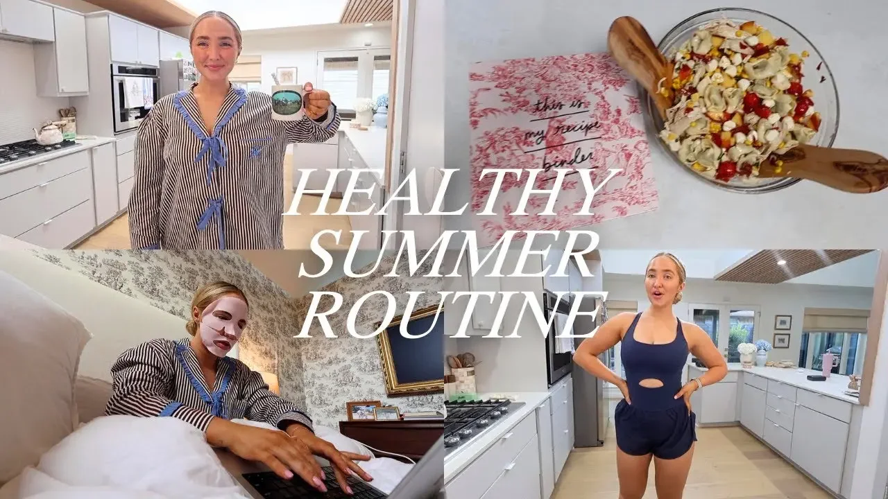 HEALTHY SUMMER DAY IN MY LIFE: running routine, healthy grocery store haul, meal prep & routines