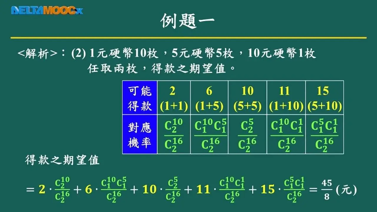 高中數學_機率_期望值的應用(一)_葉政峯