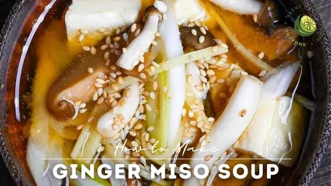 Ginger Miso Soup Recipe (Plant-based)