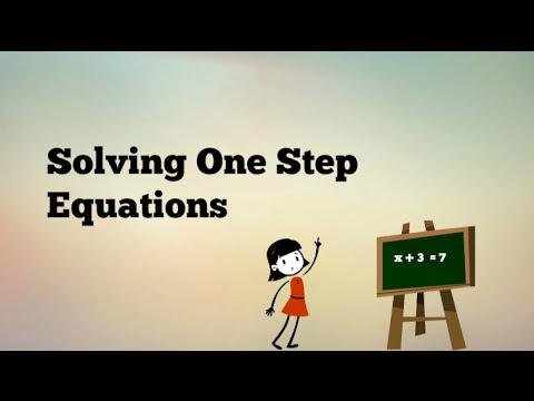 Solving One Step Equations (Division,Fractions,Addition,Subtraction Examples)