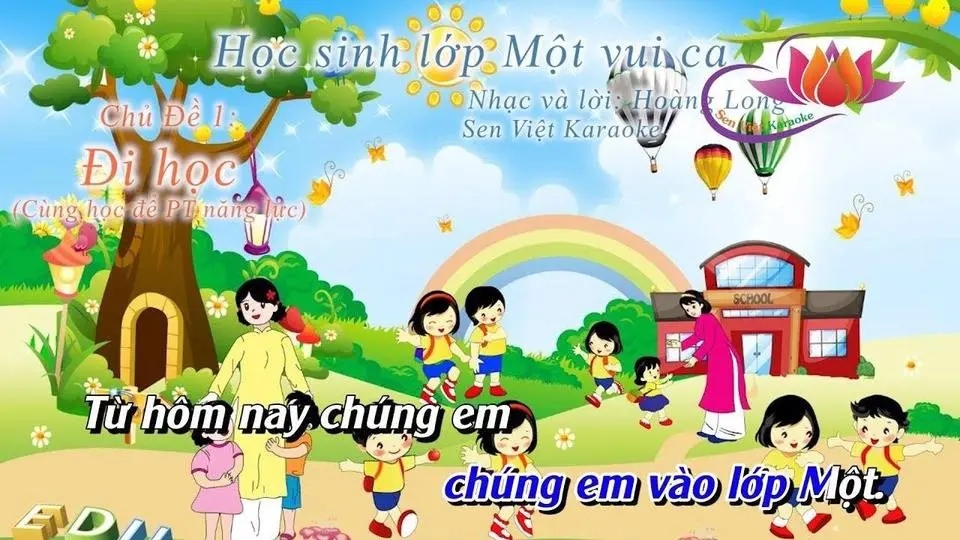 [KARAOKE] HỌC SINH LỚP 1 VUI CA (BEAT CHUẨN) LỚP 1 - Cùng Học Để PT Năng Lực
