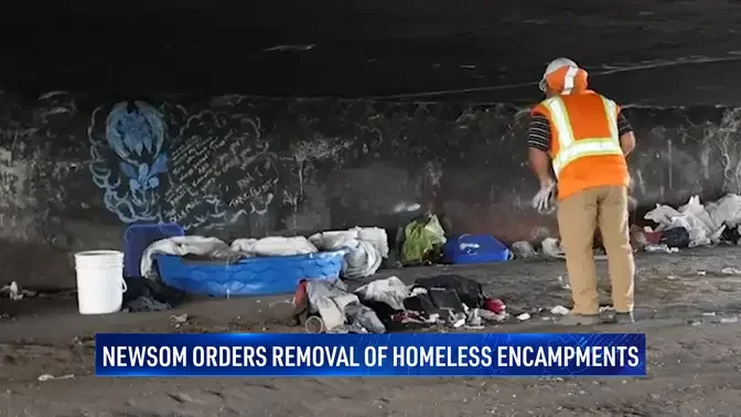 California Governor Newsom Orders Removal of Homeless Encampments