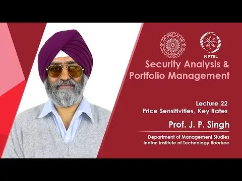 Lecture 22: Price Sensitivities, Key Rates