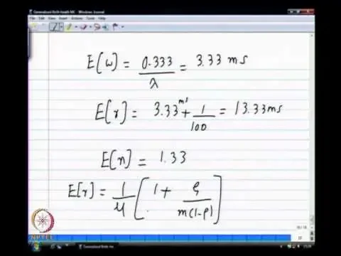 Mod-01 Lec-14 Queuing theory-III