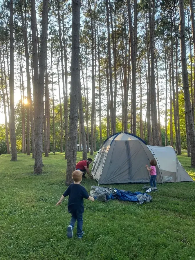 The Farrell family enjoying a camping day. (Courtesy of Avery Farrell)