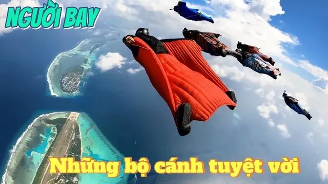 Người Bay - Thể Thao Mạo Hiểm - Thót Tim Với Những Màn Bay Lượn Ngoạn Mục Bộ cánh tuyệt vời bay qua đảo Kooddoo ở Maldives