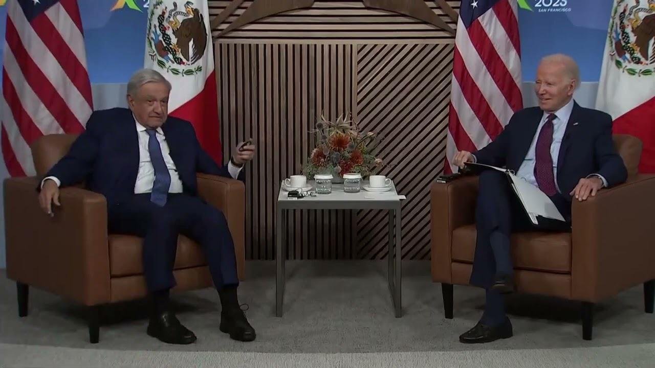 Biden Stares Blankly At Press As They Try Asking Questions After His Meeting With Mexican President