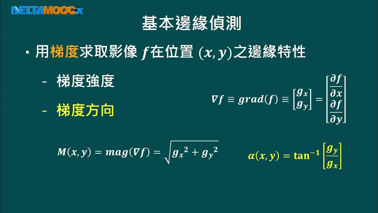 數位影像處理_許志明_單元七 影像分割_Part 3 基本邊緣偵測