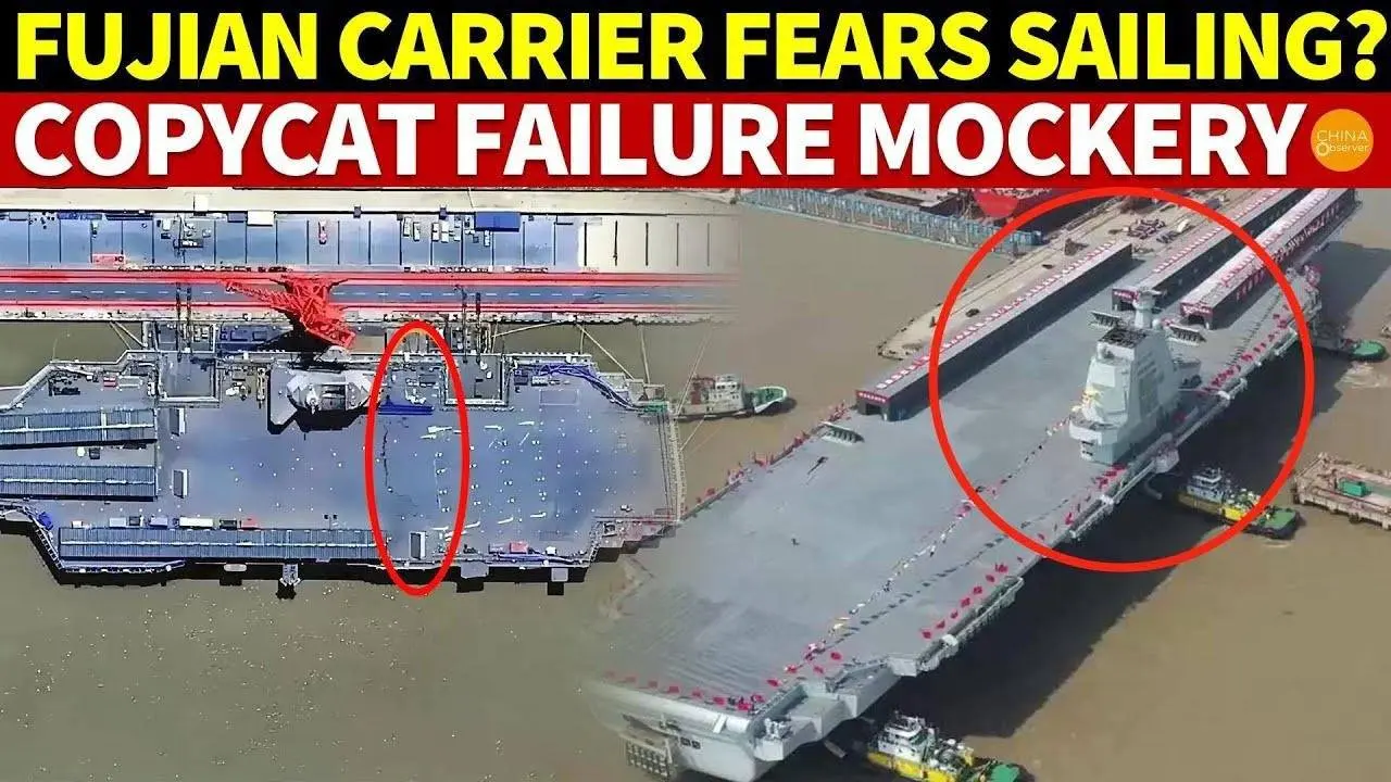 Fujian Junk Aircraft Carrier Fears to Sail? A Big Joke Due to Copycat Failure 2023-11-23 18:11