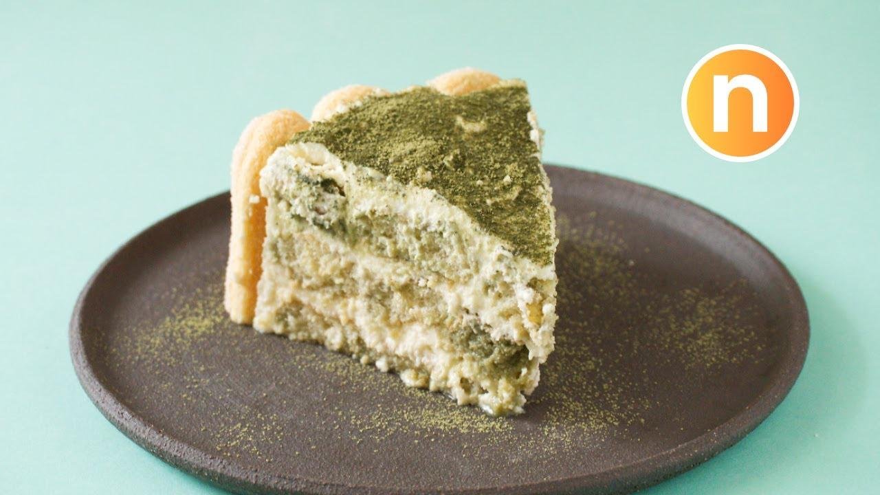 Matcha Tiramisu Cake | No-Bake Matcha Cake [Nyonya Cooking]