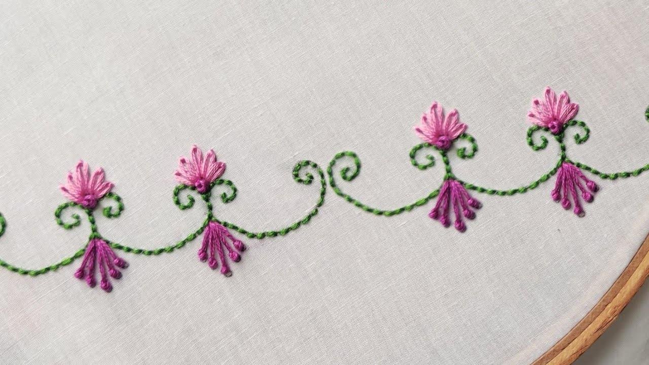 Easy Delicate Border for Dress, Kurti & Table Cover (Hand Embroidery)