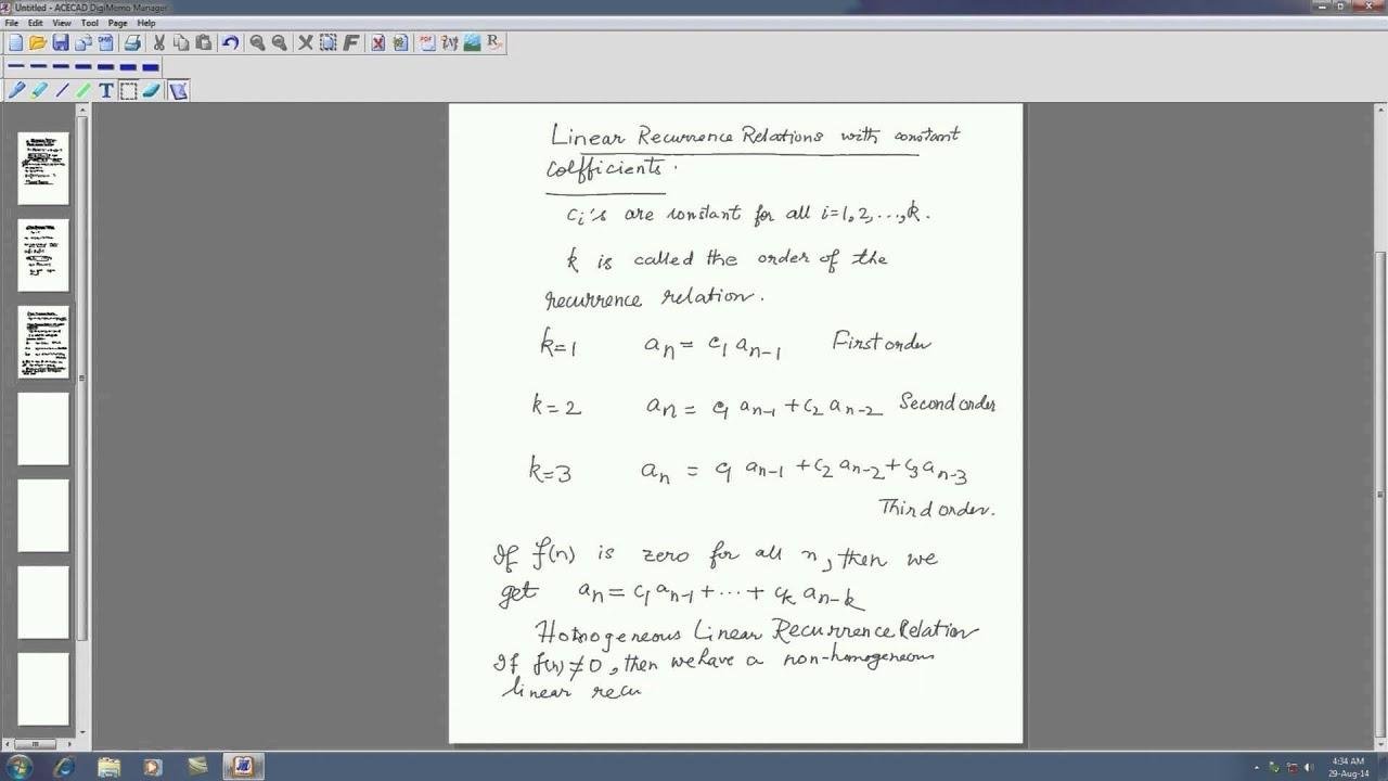 Mod-10 Lec-01 Introduction to recurrence relations
