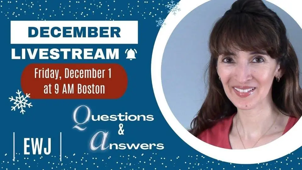 December 2023 Livestream! Going LIVE on December 1 at 9 AM (Boston)