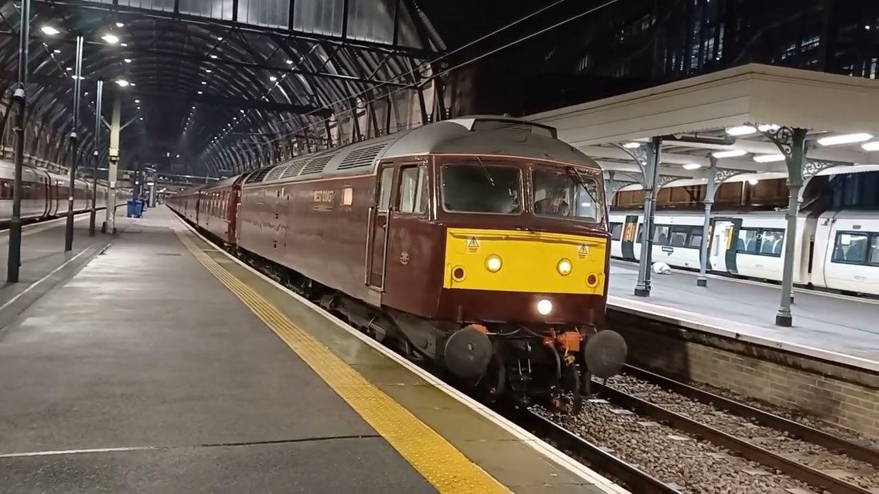 47746 Thrashing out of London Kings Cross on the evening of Saturday 18th November 2023.