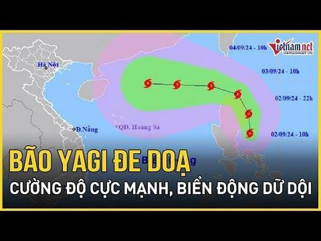 Bão Yagi cường độ rất mạnh tiến vào biển Đông, liên tục tăng cấp và cảnh báo nguy hiểm cực độ