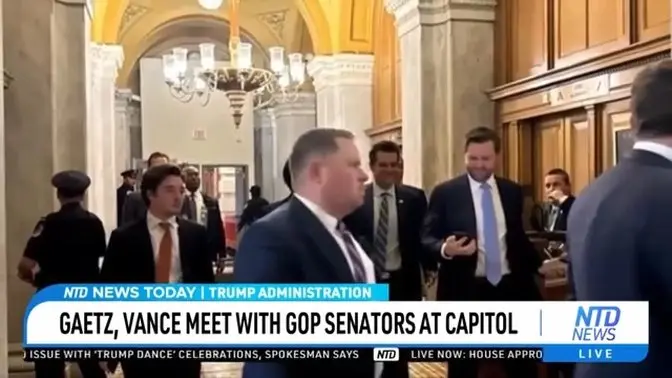 Gaetz, Vance Meet with GOP Senators at Capitol