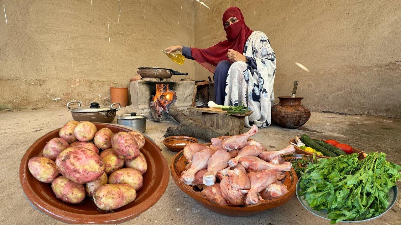 chicken bhuna masala potato crunchy snacks village winter evening special