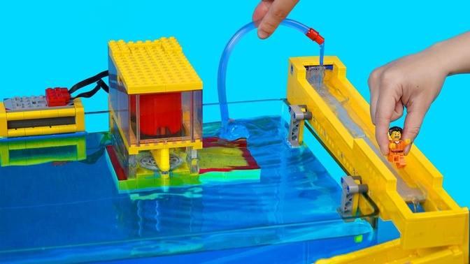 Building Water Pump with Mystery Water Slides - Lego Technic | Videos ...