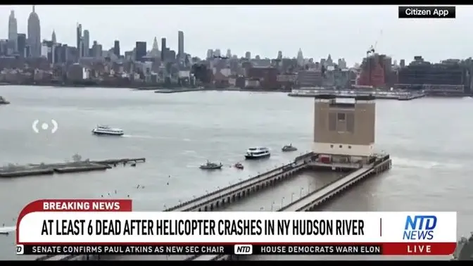 At Least 6 Dead After Helicopter Crashes in NY Hudson River