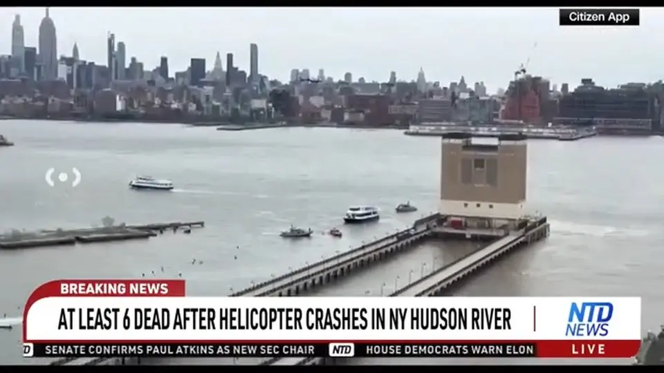 At Least 6 Dead After Helicopter Crashes in NY Hudson River