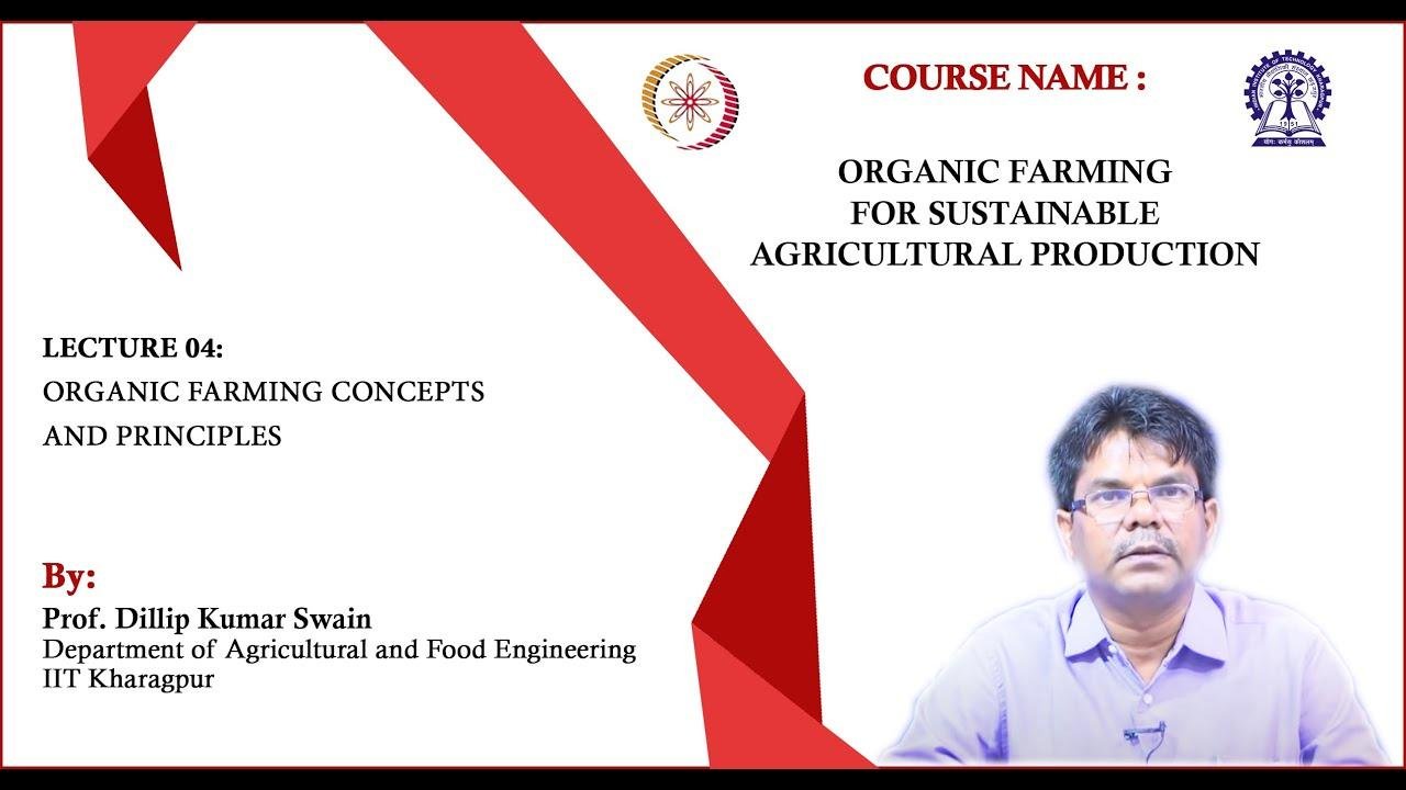 Lecture 4: Organic Farming Concepts and Principles