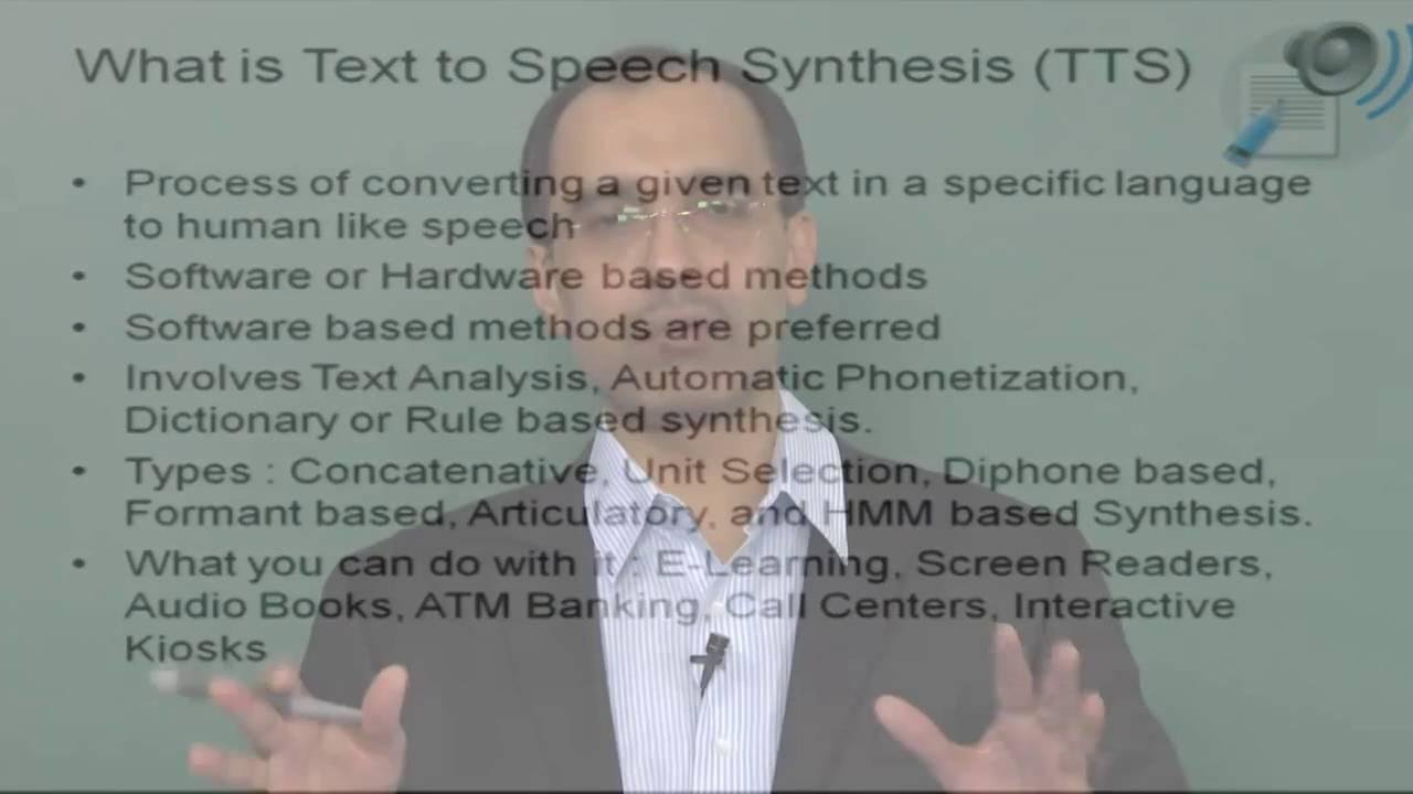 Mod-05 Lec-24 Speech Synthesis