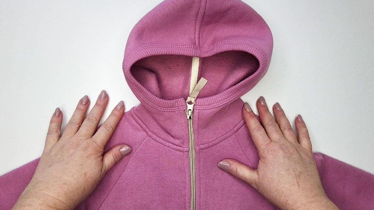 ✅The 2 cm secret at the neckline/how to remove the hood from a sweatshirt