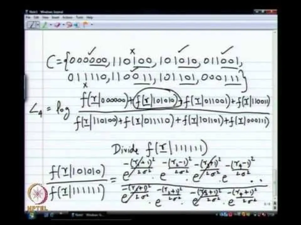 Mod-01 Lec-19 Bitwise MAP Decoder for BPSK over AWGN